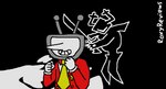 Rating: s
ID: 5645058
Date: 2025-06-15 21:27:08 -0400
Status: pending
Score: 16
ambiguous_gender ambiguous_species animate_inanimate antenna_wire anthro antlers bent_legs black_background clothing deltarune duo electronics gloves handwear horn long_nose male melee_weapon meme necktie roaring_knight roxyreviews shadowy_figure simple_background smile snow suit sword television tenna_(deltarune) the_cat_in_the_hat toony undertale_(series) weapon post #5645058