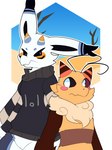 Rating: s
ID: 3579147
Date: 2022-09-20 20:55:54 -0400
Status: active
Score: 42
2022 absurd_res antennae_(anatomy) anthro arthropod bee black_body black_clothing black_ears black_fur black_sclera black_topwear blue_ears blue_horn bottomless cheek_spots clothed clothing duo fur hi_res horn hybrid hymenopteran i.v._(ivycomb) insect multicolored_horn neck_tuft nikowari_(artist) orange_horn pink_cheeks topwear tuft white_body white_ears white_eyes white_fur post #3579147