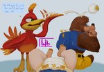 Rating: s
ID: 5639172
Date: 2025-06-13 07:55:19 -0400
Status: active
Score: 21
absurd_res ambiguous_gender anthro avian avian_feet balled_up_diaper banjo-kazooie banjo_(banjo-kazooie) beak bear bird child claws clothed clothing dialogue diaper diaper_change discarded_diaper english_text female feral first_person_view group hi_res human kazooie looking_back lying male mammal nail_biting nervous on_back rareware sitting speech_bubble standing text trio wearing_diaper wings wob young young_human post #5639172