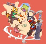 Rating: s
ID: 3196325
Date: 2022-02-26 16:53:56 -0500
Status: active
Score: 18
2021 3_toes 5_fingers absurd_res akai_(ninjin_clash_of_carrots) amphibian anthro barefoot biped canid canine canis carrot clothed clothing djslash feet female fingers flink_(ninjin_clash_of_carrots) food fox frog full-length_portrait fur green_body green_kerchief grey_body grey_fur group heart_symbol hi_res holding_melee_weapon holding_object holding_sword holding_weapon kerchief lagomorph leporid long_ears male mammal melee_weapon ninjin_(ninjin_clash_of_carrots) ninjin_clash_of_carrots noodles open_mouth orange_body orange_fur plant portrait rabbit ramen red_kerchief simple_background sword toes vegetable weapon young post #3196325