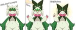 Rating: s
ID: 5548390
Date: 2025-05-04 12:18:14 -0400
Status: active
Score: 68
2024 anmijoy anthro breast_curtains breasts comic dialogue digital_media_(artwork) duo english_text felid feline female fur generation_9_pokemon green_body green_fur hi_res mammal mask mask_off maskless medium_breasts meowscarada navel nintendo open_mouth pawpads pokemon pokemon_(species) pokemorph red_eyes simple_background solo_focus text thick_thighs twitter unmasked white_background wide_hips post #5548390