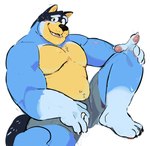Rating: s
ID: 5607075
Date: 2025-05-29 14:29:29 -0400
Status: active
Score: 15
2025 absurd_res anthro australian_cattle_dog bandit_heeler barefoot belly biceps big_muscles bluey_(series) blush bottomwear canid canine canis cattledog claws clothed clothing domestic_dog eyebrows feet fur herding_dog hi_res looking_at_viewer macholobo male mammal musclegut muscular muscular_anthro muscular_male navel pastoral_dog pecs ring_(jewelry) shorts simple_background sitting smile solo teeth thick_arms thick_thighs topless topless_anthro topless_male tuft white_background post #5607075