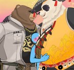 Rating: s
ID: 5538473
Date: 2025-04-29 20:37:29 -0400
Status: active
Score: 15
2025 anthro asian_clothing asian_conical_hat bear belly belly_to_belly ben_bigger between_bellies black_sclera blush bodily_fluids brown_bear chain clothing east_asian_clothing faceless_character faceless_male fur giant_panda gold_(metal) gold_chain group hat headgear headwear hi_res jacket jewelry looking_down male male/male mammal mihoyo multicolored_body multicolored_fur nobodyshouse overweight pan_yin_hu reluctant simple_background smile sweat sweatdrop topwear touching_bellies touching_belly trio ursine zenless_zone_zero post #5538473