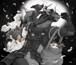 Rating: s
ID: 4152444
Date: 2023-07-05 16:32:29 -0400
Status: active
Score: 40
2023 4_ears 4_horns absurd_res anthro asura avian bag beak benelli_gatblaster_(fluffcat) biped bird charr chicken claws clothing digital_media_(artwork) dronema fangs feathers felid female finger_claws galliform gallus_(genus) group guild_wars hi_res horn humanoid larger_female mammal multi_ear multi_horn phasianid pink_nose size_difference smaller_female smile tail tail_feathers teeth toe_claws yellow_eyes post #4152444