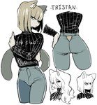 Rating: s
ID: 5586056
Date: 2025-05-20 13:13:09 -0400
Status: active
Score: 10
anthro bangs blunt_bangs bottomwear brown_hair butt canid canine canis character_name cibastion clothed clothing curvy_figure domestic_dog english_text hair hand_on_hip hi_res high_waisted_bottomwear inner_ear_fluff long_hair male mammal medium_length_hair pants solo sweater tail text topwear tristan_(cibastion) tuft turtleneck post #5586056