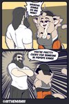 Rating: s
ID: 5015696
Date: 2024-08-28 14:22:15 -0400
Status: active
Score: 218
absurd_res anthro backwards_baseball_cap backwards_hat baseball_cap beard big_breasts black_nose breasts butt clothed clothing comic cross-popping_vein crossed_arms dialogue duo english_text facial_hair felid female frankie_(extremedash) fur grey_hair hair hat headgear headwear hi_res human lion male mammal muscular open_mouth pantherine pink_eyes question_mark speech_bubble tan_body tan_fur text the_man the_man_(character) post #5015696