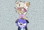 Rating: s
ID: 4645408
Date: 2024-03-08 15:04:52 -0500
Status: active
Score: 32
2024 accessory alternative_fashion anthro blue_eyes blush bottomwear canid canine canis clothed clothing coyote digital_drawing_(artwork) digital_media_(artwork) duo eyeliner female female/female fur hair hair_accessory hairclip hand_on_head jas_(lilstarlite) lilstarlite looking_at_viewer looking_up_at_partner makeup mammal naomi_(lilstarlite) overalls pants paws purple_eyes shirt shortalls sibling_(lore) simple_background sister_(lore) sisters_(lore) smile topwear trans_(lore) trans_woman_(lore) wolf young post #4645408