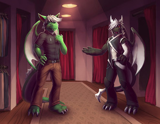 2017 3_toes 4_fingers 5_fingers anthro clothed clothing dragon duo fitting_room hair kev male membranous_wings pants plantigrade red_eyes relight scalie the_secret_cave toes white_hair wings
Rating: Safe
Score: 5
User: FizzyDrink
Date: May 23, 2017 2017 3_toes 4_fingers 5_fingers anthro clothed clothing dragon duo fitting_room hair kev male membranous_wings pants plantigrade red_eyes relight scalie the_secret_cave toes white_hair wings
Rating: Safe
Score: 5
User: FizzyDrink
Date: May 23, 2017