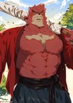 Rating: s
ID: 5430147
Date: 2025-03-13 01:49:05 -0400
Status: active
Score: 35
2021 abs absurd_res anthro asian_clothing bear black_sash blue_bottomwear blue_clothing blue_pants blue_sky booboo34 bottomwear chest_tuft claws clothing cloud east_asian_clothing fangs finger_claws fur furrowed_brow hair hi_res holding_melee_weapon holding_object holding_sword holding_weapon jacket kumatetsu leaf looking_at_viewer male mammal melee_weapon narrowed_eyes obliques outside pants patreon patreon_logo pecs plant ponytail red_body red_clothing red_eyes red_fur red_jacket red_topwear serratus short_ponytail sky solo stubble sword tan_body tan_fur teeth text the_boy_and_the_beast topwear tree tuft tusks url ursine weapon weapon_on_shoulder post #5430147