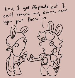 Rating: s
ID: 5759146
Date: 2025-08-05 20:01:28 -0400
Status: active
Score: 3
2024 airpods anthro asking asking_another backwards_hat bottomless bottomless_anthro bottomless_female brown_background brown_body brown_clothing brown_eyes brown_fur brown_hair brown_hat brown_headwear brown_overalls brown_pawpads brown_shirt brown_topwear button_(fastener) clothed clothed_anthro clothed_female clothed_male clothing crossover crown dialogue digital_drawing_(artwork) digital_media_(artwork) duo english_description english_text featureless_legs female female_anthro fully_clothed fully_clothed_anthro fully_clothed_male fur hair hand_pawpads hat headgear headwear holding_crown insertthenewblhere lagomorph lidded_eyes long_ears long_hair male male_anthro mammal mario_bros mario_plus_rabbids_kingdom_battle mitten_hands nickname nintendo no_eyebrows open_mouth overalls pawpads rabbid rabbid_luigi rabbid_peach raving_rabbids rayman_(series) shirt short_legs simple_background sketch standing talking_to_another text topwear ubisoft post #5759146