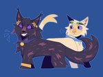Rating: s
ID: 5146591
Date: 2024-10-29 08:17:38 -0400
Status: active
Score: 8
absurd_res alternate_species alternate_universe ambiguous_gender black_body black_fur blue_background bracelet cheek_tuft collar domestic_cat duo ear_piercing echolocati0n evbo facial_tuft fangs felid feline felis feral feralized fur furrification hi_res jewelry laurel_wreath long_tail looking_at_another male_(lore) mammal monotone_background parkour_civilization piercing purple_sclera quadruped simple_background smile standing tail tan_body tan_fur teeth tuft warriors_(book_series) youtuber post #5146591