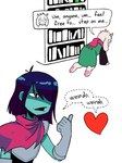 Rating: s
ID: 5644468
Date: 2025-06-15 16:36:08 -0400
Status: active
Score: 55
3:4 absurd_res all_fours anthro blue_hair blush bookshelf bovid c0denamedelta caprine clothing deltarune english_text eyewear fur furniture glasses goat hair hi_res horn human kneeling kris_(deltarune) mammal masochism ralsei robe text undertale_(series) white_body white_fur post #5644468