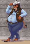 Rating: s
ID: 5629112
Date: 2025-06-08 15:25:46 -0400
Status: pending
Score: 1
2025 anthro barefoot belly belt belt_buckle big_belly bottomwear buckle claws clothing collared_shirt cowboy_hat denim denim_bottomwear denim_clothing disney dragontzin dress_shirt eye_scar facial_scar fangs feet felid fur hat headgear headwear hi_res jeans leaning leaning_on_wall lion male mammal mane open_mouth overweight overweight_anthro overweight_male pantherine pants scar scar_(the_lion_king) sheriff sheriff_badge shirt signature solo standing tail tail_tuft teeth the_lion_king tongue topwear tuft vest whiskers post #5629112