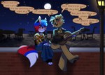 Rating: s
ID: 4969373
Date: 2024-08-07 06:58:37 -0400
Status: active
Score: 23
acoustic_guitar anthro arm_cast beaded_jewelry beads black_nose blue_eyes blue_nose blush bottomwear brown_body brown_eyes brown_fur bruised canid canine canis chair closed_smile clothed clothing corset cryx_the_fox domestic_dog duo english_text female fence fox full-length_portrait full_moon fur fur_patch furniture glowing glowing_jewelry guitar heart_eyes heart_symbol hi_res holding_object intersex intersex/female jack_(zoophobia) jacket jewelry light lingerie looking_at_another lovers_moment lyrics male male/male mammal medallion moon moon_pendant mouth_closed multicolored_body music musical_instrument night pantsless patch_(marking) pendant plucked_string_instrument portrait red_body red_fur romantic romantic_couple romany singing sitting skirt smile smiling_at_another smiling_at_partner song street_lamp string_instrument sun_pendant table text topwear unknown_artist zoophobia post #4969373