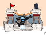 Rating: s
ID: 3833494
Date: 2023-01-25 13:37:42 -0500
Status: active
Score: 9
absurd_res anthro bar_stool bed_sheet bedding black_body blue_mouth drone flag furniture hi_res lettuce_(artist) male nelson_(ikefanboy64) pillow pillow_fort sign signature solo stool unknown_species visor welcoming post #3833494