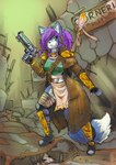 Rating: s
ID: 5081806
Date: 2024-09-29 09:24:10 -0400
Status: active
Score: 39
2024 ankle_guards anthro armor bandolier biped black_nose blue_body blue_hair boob_armor boots bottomwear bracers braided_hair breastplate bronze_(metal) bronze_armor canid canine clothed clothing coat collar countershade_face countershade_torso countershading digital_media_(artwork) dipstick_tail english_text female fingers footwear fox gun hair hair_over_eye handgun hi_res holding_gun holding_object holding_ranged_weapon holding_weapon knee_pads krystal's_staff krystal_(star_fox) kursed_(star_fox) leg_wraps loincloth looking_at_viewer mammal markings midriff multicolored_body navel nintendo post-apocalyptic ranged_weapon revolver s-nina schynbalds shoes shoulder_guards shoulder_pads solo star_fox steel-toe_boots tail tail_markings text thigh_wrap topwear two_tone_body vambrace weapon white_body white_countershading white_markings wraps post #5081806