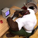 Rating: s
ID: 5544972
Date: 2025-05-02 22:20:11 -0400
Status: active
Score: 8
1:1 2020 2_horns 3d_(artwork) 5_toes anthro arm_hair barbas_thornhide barbas_thornhide_(character) beard bell bell_collar biceps black_body black_fur body_hair bottomwear bovid bovine brown_body brown_clothing brown_footwear brown_fur brown_sandals cat_bed cattle chair clothing coffee_mug collar commodore_64 commodore_international computer desk digital_media_(artwork) domestic_cat electronics facial_hair feet felid feline felis feral footwear forearm_muscles fur furniture glass_case green_bottomwear green_clothing green_shorts hair hat headgear headwear hi_res high-angle_view horn inside keyboard leg_lick licking male mammal monitor muscular muscular_anthro muscular_male office_chair on_chair pet_bed red_clothing red_hat red_headwear sandals shoes shorts sitting sitting_on_chair solo stretching table toes tongue typing wall_(structure) white_hair wood wood_desk wood_furniture post #5544972