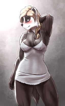 2017 absurd_res anthro badger black_fur black_nose blonde_hair blush bottomless breasts clothed clothing female fur hair hi_res mammal mustelid mykegreywolf purple_eyes simple_background solo standing
Rating: Safe
Score: 11
User: Millcore
Date: June 23, 2017 2017 absurd_res anthro badger black_fur black_nose blonde_hair blush bottomless breasts clothed clothing female fur hair hi_res mammal mustelid mykegreywolf purple_eyes simple_background solo standing
Rating: Safe
Score: 11
User: Millcore
Date: June 23, 2017