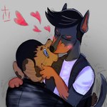 Rating: s
ID: 5544174
Date: 2025-05-02 15:43:58 -0400
Status: active
Score: 10
1:1 anthro blush british_broadcasting_corporation canid canine canis clothing dobermann doctor_who domestic_dog duo heart_symbol hi_res jack_harkness_(doctor_who) jacket kiss_on_lips kissing leather leather_clothing leather_jacket leather_topwear male male/male mammal ninth_doctor pinscher sound_effects tail the_doctor_(doctor_who) topwear totallynotsiqma post #5544174