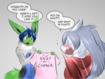 Rating: s
ID: 3182165
Date: 2022-02-17 18:38:11 -0500
Status: active
Score: 70
anthro bar_emanata blue_eyes blue_hair bodily_fluids breaking_the_fourth_wall clothing conjoined_speech_bubble dialogue dialogue_box duo eeveelution emanata english_text fan_character female fluffy fluffy_hair flustered flying_sweatdrops fur generation_1_pokemon generation_5_pokemon green_body green_fur hair holding_clothing holding_object holding_shirt holding_topwear jolteon keith_wilson legendary_pokemon male male/female meme milestone nintendo no_pupils number open_mouth pokemon pokemon_(species) print_clothing print_shirt print_t-shirt print_topwear red_eyes remy_bell reshiram shiny_pokemon shirt social_media_milestone speech_bubble sweat sweatdrop t-shirt tetsushi text text_on_clothing text_on_shirt text_on_t-shirt text_on_topwear text_print topwear until_it_snaps white_body white_fur post #3182165