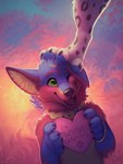 Rating: s
ID: 3649110
Date: 2022-10-25 12:41:55 -0400
Status: active
Score: 22
2019 ambiguous_gender anthro arm_tuft black_claws black_nose blue_body blue_fur blue_pawpads canid canine cheek_tuft claws cloud collar dated duo faceless_ambiguous faceless_character facial_tuft fangs feet foot_on_head fox front_view fur glistening glistening_eyes gloves_(marking) green_eyes grey_body grey_fur grey_spots hi_res holding_object lightsongfox male mammal markings mylafox neck_tuft one_eye_closed open_mouth open_smile pawpads pink_body pink_fur shoulder_tuft signature smile solo_focus spots spotted_body spotted_fur teeth tuft white_body white_fur yellow_collar post #3649110