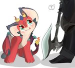 Rating: s
ID: 5236176
Date: 2024-12-11 01:49:36 -0500
Status: active
Score: 91
armor axe big_ears blep blush blush_lines cheek_spikes claws closed_smile countershade_arms countershade_feet countershade_scales countershade_tail countershade_torso countershade_wings countershading darius_(lol) dragon duo facial_spikes feet feral fire flaming_horn flaming_tail green_eyes halvitty horn human imperial_dragon_(lol) league_of_legends looking_up looking_up_at_another male mammal mostly_offscreen_character mouth_closed multicolored_body multicolored_scales mythological_creature mythological_scalie mythology one_ear_up question_mark red_body red_scales riot_games scales scalie simple_background size_difference smaller_feral smile smolder_(lol) spiked_armor spikes spikes_(anatomy) tail tencent tongue tongue_out white_background white_body white_scales wings young young_feral young_male post #5236176