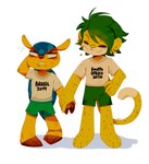 Rating: s
ID: 3777822
Date: 2022-12-28 15:50:29 -0500
Status: active
Score: 55
anthro armadillo barefoot bloodrusher brazil clenched_teeth clothed clothing duo feet felid fifa fuleco fur green_hair hair hand_behind_head hand_grab hand_holding heart_symbol hi_res leopard male male/male mammal nervous pantherine simple_background size_difference smile south_africa teeth three-banded_armadillo white_background xenarthran yellow_body yellow_fur zakumi post #3777822