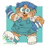 Rating: s
ID: 5556128
Date: 2025-05-07 19:01:33 -0400
Status: active
Score: 0
1:1 anthro apron armor blue_eyes chubby_cheeks clothing cricetid eyewear fluffy footwear freckles full-length_portrait gesture gloves goggles hairy hamster hand_gesture hand_on_belly handwear hard_hat headgear helmet hi_res justwatchingthings looking_at_viewer male mammal overweight overweight_male pointing portrait prosthetic prosthetic_arm prosthetic_limb rodent samuel_sal shirt shoes short_stack smile solo stained_clothing topwear underwear whiskers post #5556128