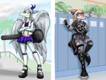 Rating: s
ID: 5626964
Date: 2025-06-07 15:45:44 -0400
Status: pending
Score: 2
4:3 abs alternative_fashion angry anthro armwear athletic athletic_anthro athletic_female bent_leg biped black_boots black_clothing black_footwear black_gloves black_handwear black_shirt black_topwear blonde_hair blue_body blue_scales bone_frill boots bottomwear cavemanon_studios choker cigarette cigarette_in_mouth clothed clothed_anthro clothed_female clothing cloud colored crop_top crossed_arms day dinosaur duo emo eyewear fang_(gvh) feathered_wings feathers female fingerless_gloves fingers fishnet_armwear fishnet_clothing fishnet_leggings fishnet_legwear footwear frill_(anatomy) frill_piercing front_view frown furgonomics furry-specific_piercing gesture glasses gloves goodbye_volcano_high goth green_eyes grey_body grey_feathers grey_hair guitar_case hadrosaurid hair hand_gesture handwear hi_res high_heels hotpants humanoid_hands inside jacket jewelry kaewhy knee_boots knee_highs knee_socks leggings legwear locker long_hair long_tail looking_aside markings middle_finger naomi_(gvh) navel necklace object_in_mouth occult_symbol open_clothing open_jacket open_topwear orange_body orange_eyes orange_scales ornithischian ornithopod outside parasaurolophus pentagram piercing plant plantigrade pose prehistoric_species pterodactylus pterosaur purple_bottomwear purple_clothing purple_crop_top purple_shirt purple_skirt purple_topwear reptile scales scalie shirt shoes shorts skirt smoke smoking snoot_game socks spiked_choker spiked_tail spikes spikes_(anatomy) standing striped_markings stripes symbol tail topwear torn_clothing tree white_body white_clothing white_footwear white_jacket white_scales white_socks white_topwear wings post #5626964