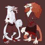 Rating: s
ID: 5553818
Date: 2025-05-06 19:41:47 -0400
Status: active
Score: 1
anthro blood bodily_fluids bottomwear brown_background clothing duo eek_(hamham_gd) eye_bags fur gaikotsu_(hamham_gd) grey_body grey_fur hair hamham_gd hands_behind_back hi_res long_hair male missing_arm nosebleed open_mouth red_body red_fur red_hair ribs sergal sharp_teeth shirt shorts simple_background standing tan_body tan_fur teeth tongue tongue_out topwear white_hair post #5553818