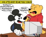 Rating: s
ID: 4512614
Date: 2024-01-03 15:35:12 -0500
Status: active
Score: 64
absurd_res alcohol bear beverage beverage_can black_body bottomless chair clothed clothing computer computer_keyboard computer_monitor computer_mouse copyright crossover desk disney duo electronics english_text entering_public_domain furniture gloves handwear hi_res house_mouse humor mammal mickey_mouse mickey_mouse_shorts moisesgrafic mouse murid murine office_chair open_mouth pooh_bear profanity red_clothing red_shirt red_topwear rodent shirt speech_bubble table text tongue topless topwear vodka white_clothing white_gloves white_handwear winnie_the_pooh_(franchise) yellow_body post #4512614