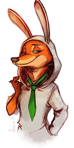 Rating: s
ID: 2019830
Date: 2019-10-11 16:46:53 -0400
Status: active
Score: 16
2016 aleoo-whiter anthro black_nose canid canine claws clothed clothing disney fake_ears fake_rabbit_ears fox fur green_eyes half-length_portrait hi_res hoodie jacket looking_at_viewer male mammal necktie nick_wilde orange_body orange_fur portrait red_fox signature simple_background sketch solo topwear true_fox white_background zootopia post #2019830