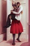 Rating: s
ID: 2371296
Date: 2020-08-15 09:08:45 -0400
Status: active
Score: 178
2020 absurd_res anthro black_tie_(suit) blue_eyes bridal_carry brown_eyes canid canine canis carrying_another clothing countershading daniel_porter digit_ring dobermann domestic_dog dress duo eye_contact female footwear hi_res hotel husband_and_wife jewelry larger_female looking_at_another male male/female mammal married_couple muscular muscular_female pinscher red_clothing red_dress ring role_reversal shoes size_difference smaller_male smile soneki suit tracy_porter wedding_ring post #2371296