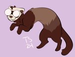 Rating: s
ID: 5489901
Date: 2025-04-08 00:12:46 -0400
Status: active
Score: 13
2024 ambiguous_gender brown_body brown_fur brown_inner_ear brown_nose colored_sketch digital_drawing_(artwork) digital_media_(artwork) domestic_ferret eyewear feral flat_colors full-length_portrait fur glasses hi_res mammal mustelid musteline on_hind_legs opaque_glasses paws portrait purple_background round_glasses simple_background sketch smile solo tail taintedstar true_musteline tuko_(tukoferret) wearing_glasses weasel white_body white_fur post #5489901