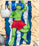 Rating: s
ID: 5382333
Date: 2025-02-18 18:50:36 -0500
Status: active
Score: 3
2023 5:6 absurd_res beach beach_towel claws clothed clothing dewlap_(anatomy) duffel_bag eyewear flower glasses guana hi_res iguana iguanid jewelry kazuo_ichigama kerchief lizard male necklace pecs plant reptile rose_(flower) sand scales scalie shell shirt solo sub-tympanic_shield sunglasses sunscreen swimming_trunks swimwear tail tank_top tattoo toe_claws topless topless_male topwear towel vines yin_yang post #5382333