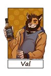 Rating: s
ID: 5128781
Date: 2024-10-20 20:19:42 -0400
Status: active
Score: 8
alcohol anthro arm_support beard beverage black_sclera body_hair bottle brown_body brown_fur calico_cat chest_hair clothing container dark_sclera domestic_cat facial_hair facial_piercing felid feline felis fur fur_markings glass half-length_portrait hi_res holding_bottle holding_container holding_object ice inner_ear_fluff jack_daniel's jacket leaning leaning_on_elbow looking_at_viewer male mammal markings nose_piercing orange_body orange_eyes orange_fur piercing portrait smile solo tan_body tan_fur topwear tracho tuft val_(valmichim) whiskers whiskey post #5128781