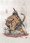 Rating: s
ID: 5018021
Date: 2024-08-29 15:35:11 -0400
Status: active
Score: 35
anthro biceps black_myth:_wukong blood blood_on_face bodily_fluids bottomwear clothed clothing felid gencao123 hi_res holding_melee_weapon holding_object holding_sword holding_weapon loincloth male mammal melee_weapon muscular muscular_male pantherine signature simple_background solo standing sword sword_on_back tiger tiger_vanguard topless weapon yellow_eyes post #5018021