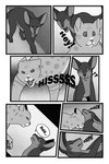Rating: s
ID: 4721114
Date: 2024-04-14 19:58:59 -0400
Status: active
Score: 5
2016 2:3 adobe_photoshop_(artwork) ambiguous_gender angry animal_noises comic confusion dialogue digital_drawing_(artwork) digital_media_(artwork) digitigrade domestic_cat duo ears_back english_text eyes_closed felid feline felis feral fight fur greyscale headbutt hi_res hissing interrobang jasper_(serenity) male_(lore) mammal markings monochrome narrowed_eyes ocicat oof open_mouth oriental_shorthair pawpads paws pivoted_ears polaroid_(serenity) scared sebdoggo serenity_(comic) simple_background snout sound_effects speech_bubble spots spotted_body spotted_fur startled talking_feral teeth text tongue walking post #4721114