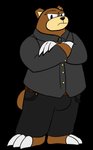 Rating: s
ID: 2425841
Date: 2020-09-27 16:18:05 -0400
Status: active
Score: 6
2020 anthro anthrofied barefoot bartender bear black_bottomwear black_clothing black_pants black_shirt black_topwear bottomwear brown_body brown_fur claws clothing collared_shirt crossed_arms dress_shirt feet frown full-length_portrait fur generation_2_pokemon hi_res kiiro_endings male mammal nintendo ourboiroy pants pockets pokemon pokemon_(species) portrait pose scowl shirt solo the_giga_competition topwear ursaring post #2425841