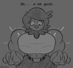 Rating: s
ID: 5024090
Date: 2024-09-01 17:21:28 -0400
Status: active
Score: 36
4_fingers anthro avian beak belt big_breasts bird bodily_fluids bottomwear bra_through_clothing breasts clothing eyelashes feathers female fingers grey_background hair hi_res huge_breasts lerntern looking_down martlet_(undertale_yellow) monochrome muscular muscular_female pants shirt short_hair simple_background solo sweat sweatdrop topwear undertale_yellow winged_arms wings post #5024090