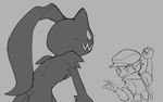 Rating: s
ID: 5376894
Date: 2025-02-16 08:35:13 -0500
Status: active
Score: 42
anthro arm_tuft caliginous clothed clothing duo female generation_8_pokemon grey_background hair hat headgear headwear holding_object holding_pokeball human male mammal monochrome nintendo pokeball pokemon pokemon_(species) rei_(pokemon) sharp_teeth short_hair shoulder_tuft simple_background sneasler teeth tuft post #5376894