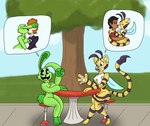 Rating: s
ID: 4728437
Date: 2024-04-18 15:18:43 -0400
Status: active
Score: 37
3_toes 4_fingers absurd_res anthro arthropod bee black_hair black_nose black_sclera black_stripes cat-bee_(poppy_playtime) champion_(the_succubus_hunt) chest_fur clothing conversation_without_dialog domestic_cat ear_hug ear_hug_kiss ear_kiss ear_piercing ear_ring excited eyewear facial_hair feet felid feline felis female fingerpads fingers fur furniture glasses goatee grass green_body green_fur group hair happy heart_pawpads hi_res holding_ear hoppy_hopscotch human human_on_anthro human_on_anthro_romance hybrid hymenopteran insect interspecies jewelry kissing lagomorph leporid living_toy logan_wulf long_ears long_tail male mammal meri_(cat-bee_form) meri_(the_succubus_hunt) mob_entertainment necklace orange_hair pawpads paws piercing pink_tongue plant poppy_playtime prehensile_ears prehensile_tail rabbit raised_hand red_clothing red_shirt red_topwear ring_piercing ron_smith_(the_succubus_hunt) shirt short_stack skull_shirt smile smiling_critters speech_bubble stinger_tail stone_pavement stool stripes succubus table tail tail_coil tail_hug tail_wraps the_succubus_hunt toes tongue toony topwear tree venus_(hoppy_hopscotch_form) venus_(the_succubus_hunt) white_eyes white_fur_tuft white_pawpads wraps yellow_body yellow_fur post #4728437