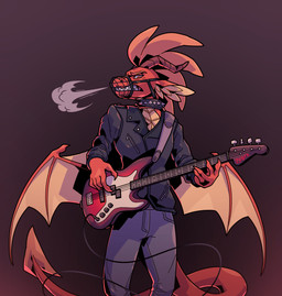 Rating: s
ID: 5703642
Date: 2025-07-12 10:58:03 -0400
Status: active
Score: 7
aegann alternative_fashion angry anthro bass_guitar black_background bottomwear clothing collar denim denim_bottomwear denim_clothing dragon guitar hi_res holding_guitar holding_musical_instrument holding_object horn jacket jeans leather leather_clothing leather_jacket leather_topwear male membrane_(anatomy) membranous_wings musical_instrument muzzle_(object) muzzled mythological_creature mythological_scalie mythology nonbinary_(lore) pants plucked_string_instrument punk red_background red_body scalie simple_background solo spade_tail spiked_collar spikes standing string_instrument tail topwear wings wire_basket_muzzle post #5703642