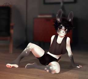 4_toes anthro barefoot black_hair blurred_background boxer_briefs brown_eyes chair charmrage clothed clothing collarbone detailed_background fingerless_(marking) front_view fully_clothed fur gloves_(marking) grey_fur hair inside lagomorph long_ears looking_at_viewer male mammal markings rabbit shirt short_hair short_tail sitting smile socks_(marking) solo tank_top tight_clothing toes underwear watermark whiskers white_fur
Rating: Safe
Score: 3
User: Millcore
Date: July 21, 2017 4_toes anthro barefoot black_hair blurred_background boxer_briefs brown_eyes chair charmrage clothed clothing collarbone detailed_background fingerless_(marking) front_view fully_clothed fur gloves_(marking) grey_fur hair inside lagomorph long_ears looking_at_viewer male mammal markings rabbit shirt short_hair short_tail sitting smile socks_(marking) solo tank_top tight_clothing toes underwear watermark whiskers white_fur
Rating: Safe
Score: 3
User: Millcore
Date: July 21, 2017