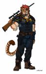 Rating: s
ID: 1268638
Date: 2017-07-06 19:24:39 -0400
Status: active
Score: 14
2015 5_fingers abs absurd_res anthro badge beard belt biceps boots brown_body brown_fur clothed clothing desert_eagle digital_media_(artwork) facial_hair fangs felid fingers footwear front_view full-length_portrait fully_clothed fur green_eyes green_sclera gun hair handgun hi_res holster looking_at_viewer male mammal multicolored_body multicolored_fur muscular muscular_anthro muscular_male pantherine pecs pistol police portrait ranged_weapon red_hair red_nose rifle rossciaco scope sharp_teeth shoes signature simple_background sniper_rifle solo standing striped_body striped_fur stripes teeth tiger tuft uniform utility_belt vein weapon weapon_on_shoulder white_background white_body white_fur post #1268638