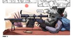 Rating: s
ID: 5663433
Date: 2025-06-23 20:45:33 -0400
Status: active
Score: 28
aiming aiming_weapon american_opossum anthro blue_clothing blue_topwear bullet bullet_casing clothed clothing comic cropped eyelashes female fingerless_gloves french_text gloves green_eyes gun hair handwear hi_res lying mammal marsupial on_front ponytail ranged_weapon rifle scope shooting simple_background sniper sniper_rifle solo syn-6 tape text topwear weapon white_background post #5663433