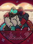 Rating: s
ID: 5591185
Date: 2025-05-22 17:11:57 -0400
Status: active
Score: 8
4_fingers 4_toes absurd_res amusement_ride anthro belly biceps blue_markings body_hair brown_body brown_hair chest_hair claws clothing cloud cushion dinosaur duo eyewear facial_hair feet fence ferris_wheel fingers glasses goatee green_body green_markings hair hand_holding heart_symbol hi_res imperion_drakon kissing male maltus_vandrel markings musclegut muscular muscular_anthro muscular_male mustache outside overweight overweight_anthro overweight_male passionate prehistoric_species red_body red_spikes reptile scale_markings scales scalie scarf sideburns sitting sitting_together slightly_chubby slightly_chubby_anthro slightly_chubby_male spiked_tail spikes spikes_(anatomy) sunset sweater tail theropod toe_claws toes topwear triceps trick_rex_(character) tyrannosaurid tyrannosauroid tyrannosaurus tyrannosaurus_rex v-neck yellow_markings post #5591185