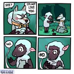 Rating: s
ID: 5578756
Date: 2025-05-17 12:37:56 -0400
Status: pending
Score: 6
2025 ambiguous_gender anthro bovid canid canine canis caprine comic dialogue duo english_text fur grey_body grey_fur hi_res hooves mammal on_rock open_mouth question_mark rock sheep sheep_costume shen_comix shenanigansen_(artist) sitting sitting_on_rock speech_bubble talking_to_another text wolf post #5578756