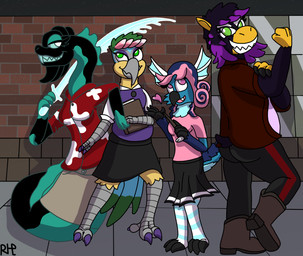 Rating: s
ID: 5719586
Date: 2025-07-19 16:48:22 -0400
Status: active
Score: 1
2025 absurd_res anthro apode avian beak bird book boots bottomwear breasts cel_shading claws clothed clothing detailed_background digital_drawing_(artwork) digital_media_(artwork) draconcopode dragon elapid_(snake) fangs faymin_(rhpenguin) feathers female footwear front_view group hi_res legless looking_at_viewer macaw mythological_creature mythological_scalie mythology naga neotropical_parrot outside pants parrot reptile rhp scalie sea_serpent sea_snake serpentine shaded shirt shoes skirt smile snake snake_naga standing tail teeth topwear true_parrot post #5719586