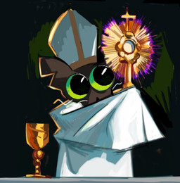 Rating: s
ID: 5550810
Date: 2025-05-05 13:44:34 -0400
Status: active
Score: 20
2021 anthro catholicism christianity clothing container cup domestic_cat felid feline felis goblet green_eyes hat headgear headwear holding_object male mammal mitre pipi_(the_legend_of_pipi) pope religion religious_clothing religious_headwear robe saintlycharles solo the_legend_of_pipi post #5550810